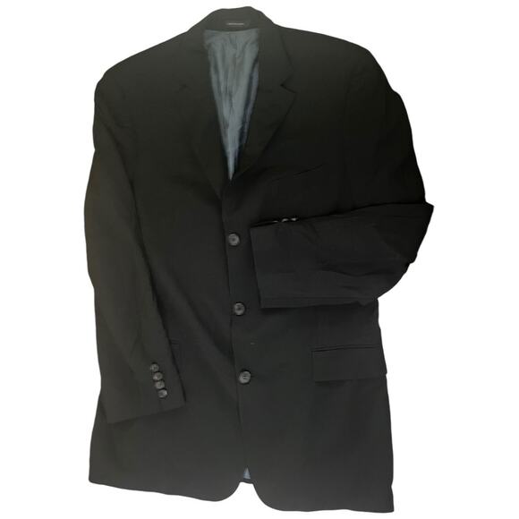 Hugo Boss black blazer virgin wool blend Scorsese Movie Jacket 46L - Picture 2 of 7